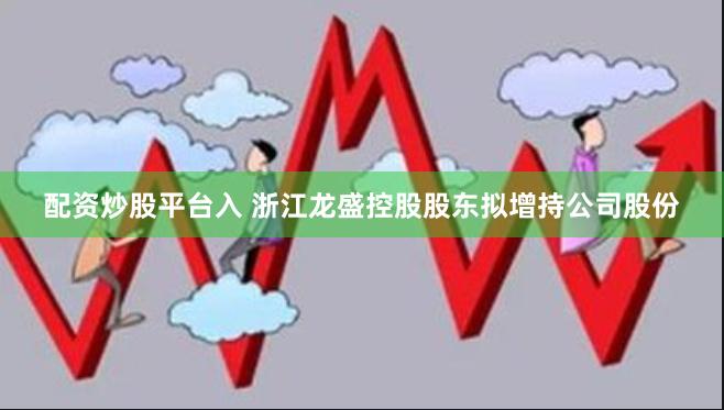 配资炒股平台入 浙江龙盛控股股东拟增持公司股份